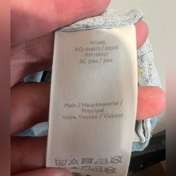 Biden Floral Blue Dress with 3/4 Sleeves size 6 - Picture 5 of 8